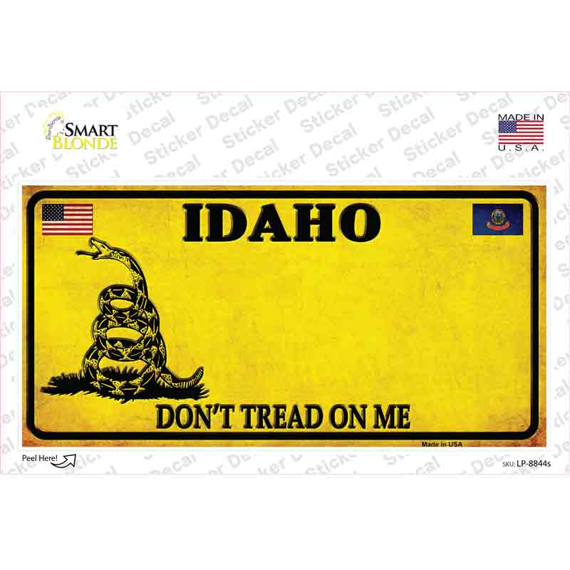 Idaho Dont Tread On Me Novelty Sticker Decal