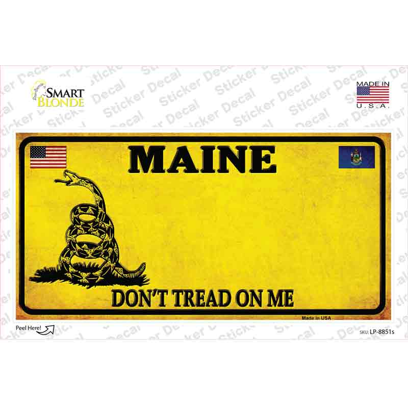 Maine Dont Tread On Me Novelty Sticker Decal