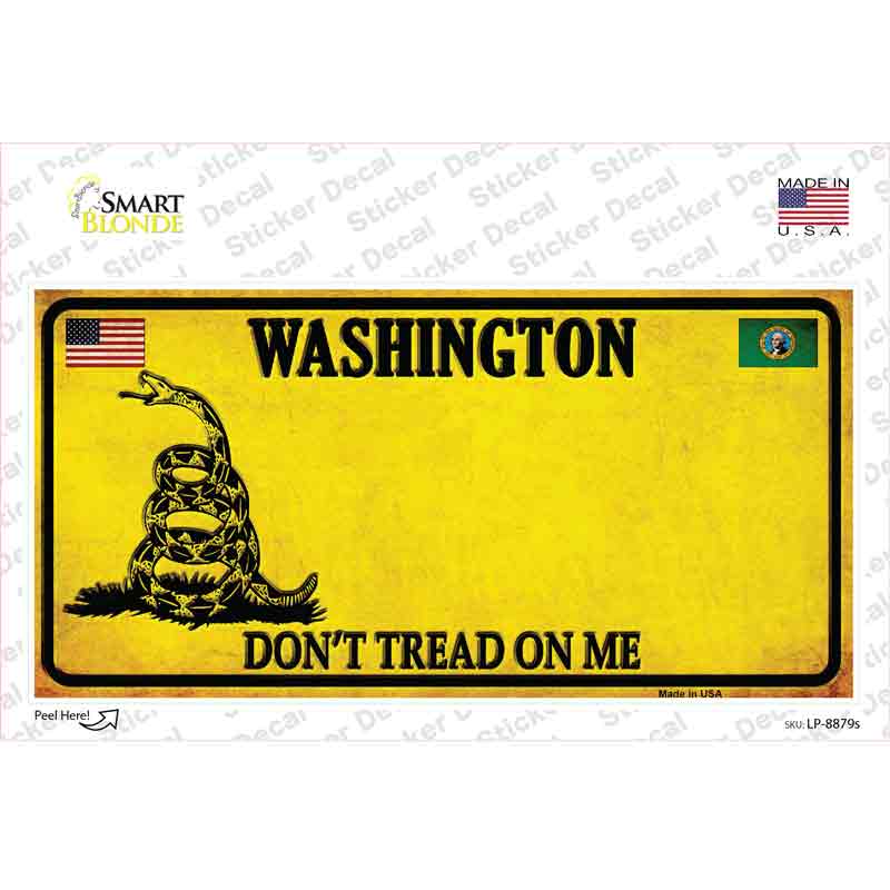 Washington Dont Tread On Me Novelty Sticker Decal
