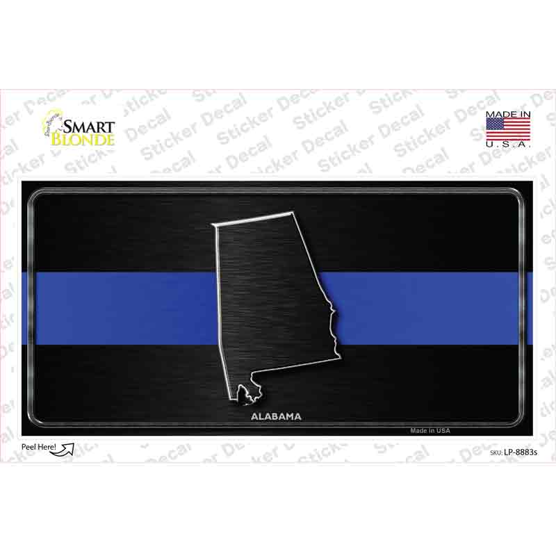 Alabama Thin Blue Line Novelty Sticker Decal