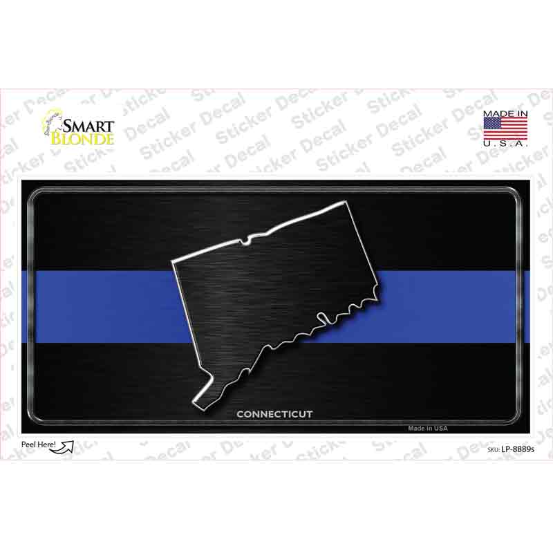 Connecticut Thin Blue Line Novelty Sticker Decal
