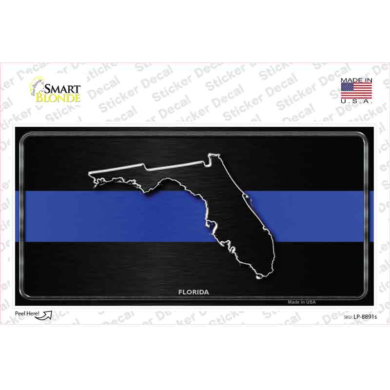 Florida Thin Blue Line Novelty Sticker Decal