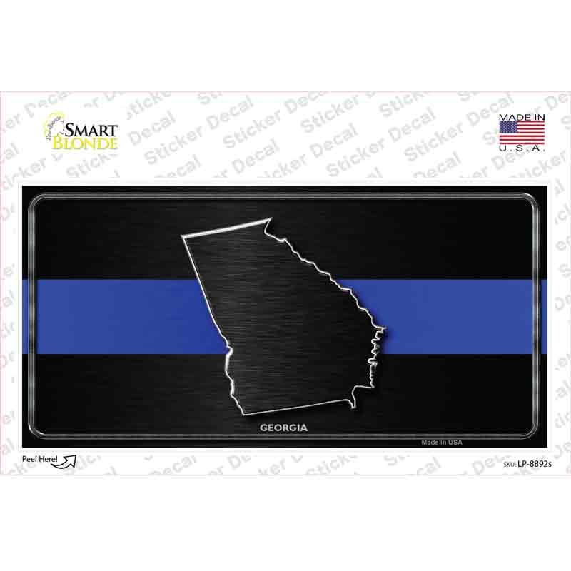 Georgia Thin Blue Line Novelty Sticker Decal