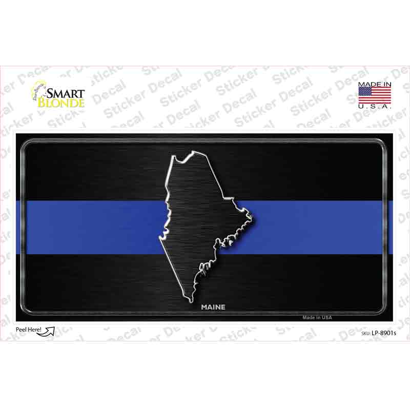 Maine Thin Blue Line Novelty Sticker Decal