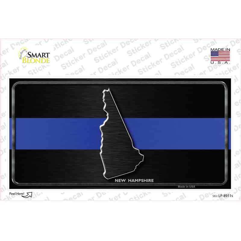New Hampshire Thin Blue Line Novelty Sticker Decal