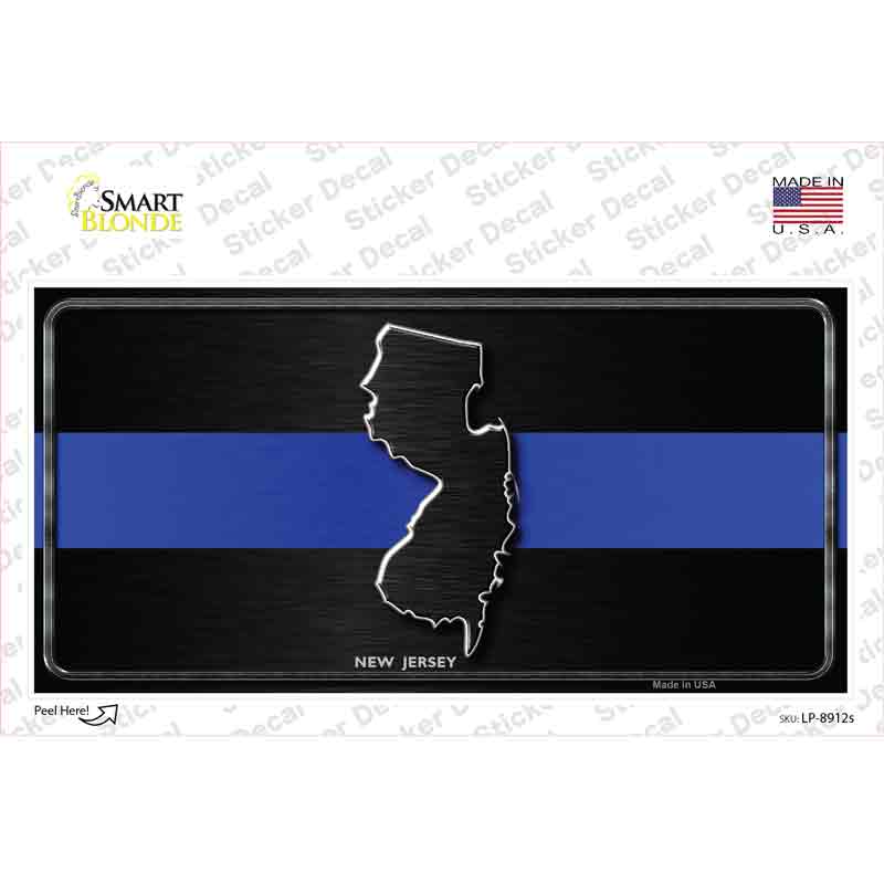 New Jersey Thin Blue Line Novelty Sticker Decal
