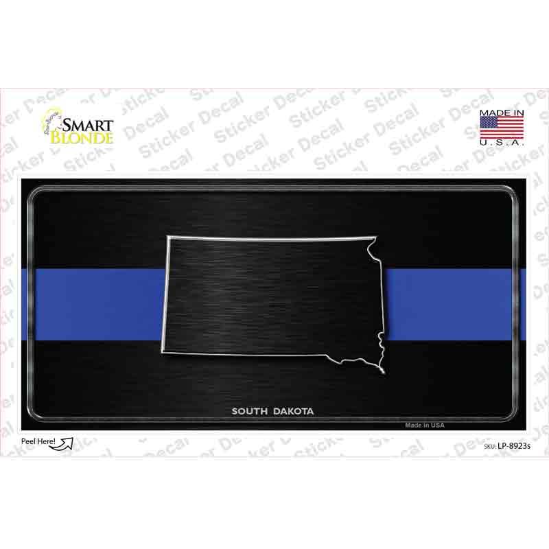 South Dakota Thin Blue Line Novelty Sticker Decal