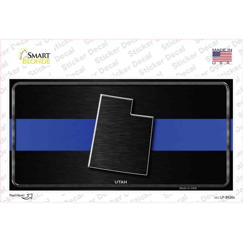 Utah Thin Blue Line Novelty Sticker Decal