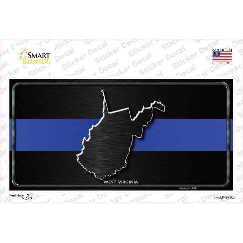 West Virginia Thin Blue Line Novelty Sticker Decal