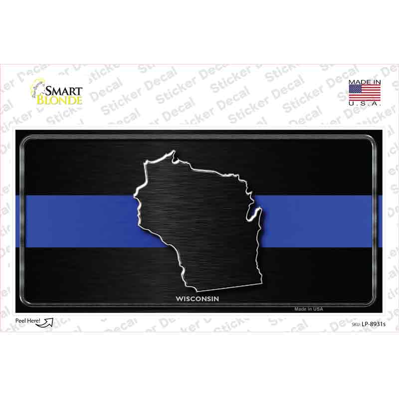 Wisconsin Thin Blue Line Novelty Sticker Decal