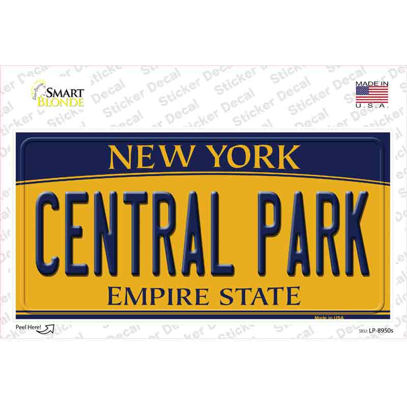 Central Park New York Novelty Sticker Decal