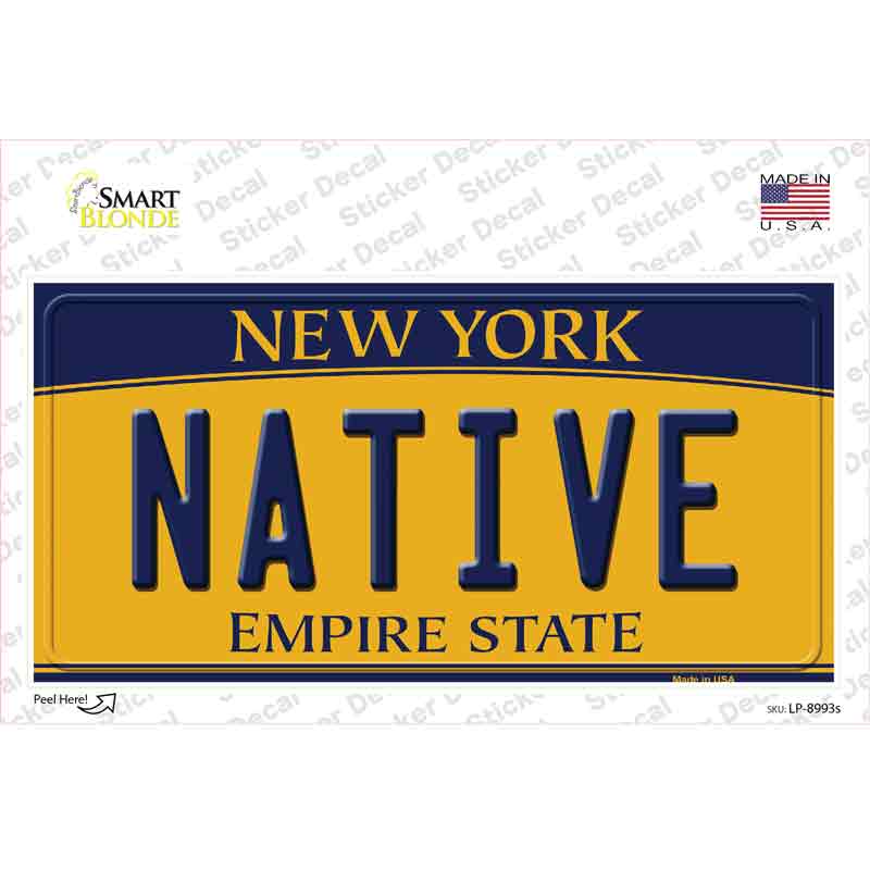 Native New York Novelty Sticker Decal