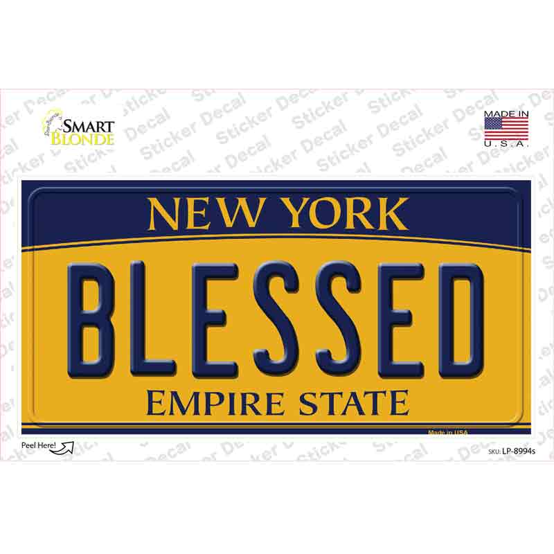 Blessed New York Novelty Sticker Decal
