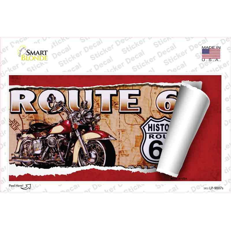 Route 66 Mother Road Scroll Novelty Sticker Decal
