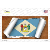 Delaware Flag Scroll Novelty Sticker Decal