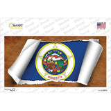 Minnesota Flag Scroll Novelty Sticker Decal
