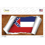 Mississippi Flag Scroll Novelty Sticker Decal