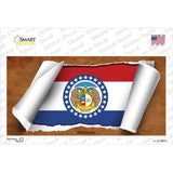 Missouri Flag Scroll Novelty Sticker Decal