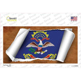 North Dakota Flag Scroll Novelty Sticker Decal