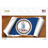Virginia Flag Scroll Novelty Sticker Decal