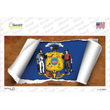 Wisconsin Flag Scroll Novelty Sticker Decal