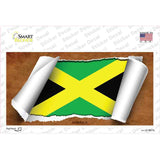 Jamaica Flag Scroll Novelty Sticker Decal