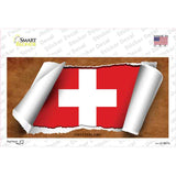 Switzerland Flag Scroll Novelty Sticker Decal