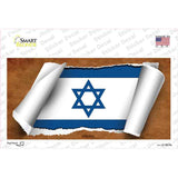 Israel Flag Scroll Novelty Sticker Decal
