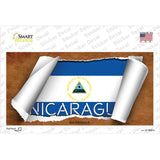 Nicaragua Flag Scroll Novelty Sticker Decal