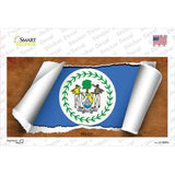 Belize Flag Scroll Novelty Sticker Decal