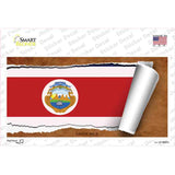 Costa Rica Flag Scroll Novelty Sticker Decal