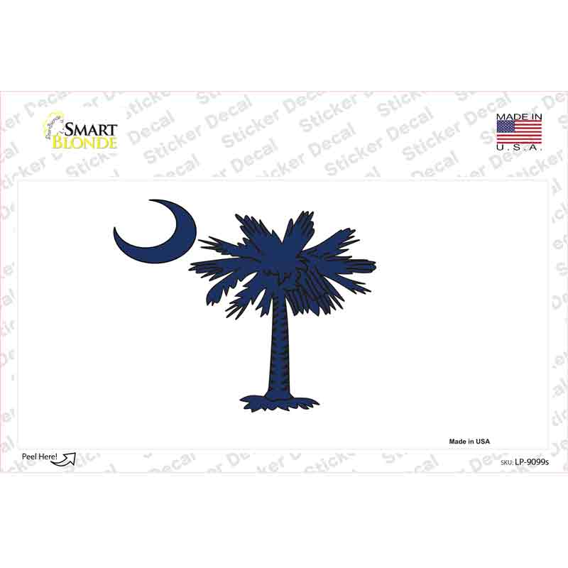 South Carolina State Flag Novelty Sticker Decal