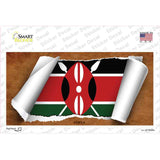 Kenya Flag Scroll Novelty Sticker Decal