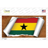 Ghana Flag Scroll Novelty Sticker Decal