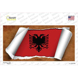 Albania Flag Scroll Novelty Sticker Decal