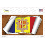 Andorra Flag Scroll Novelty Sticker Decal