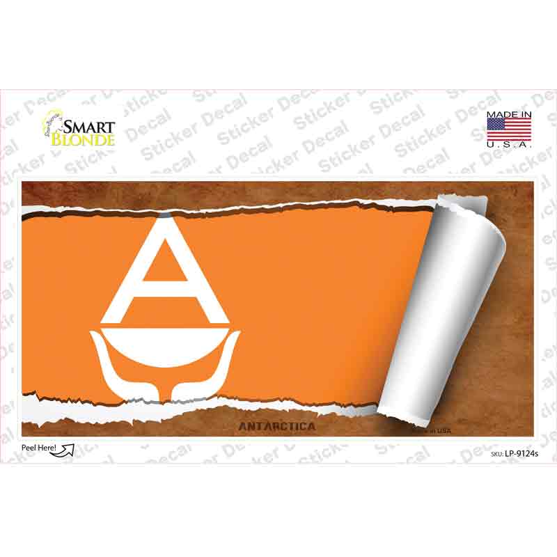 Antarctica Flag Scroll Novelty Sticker Decal