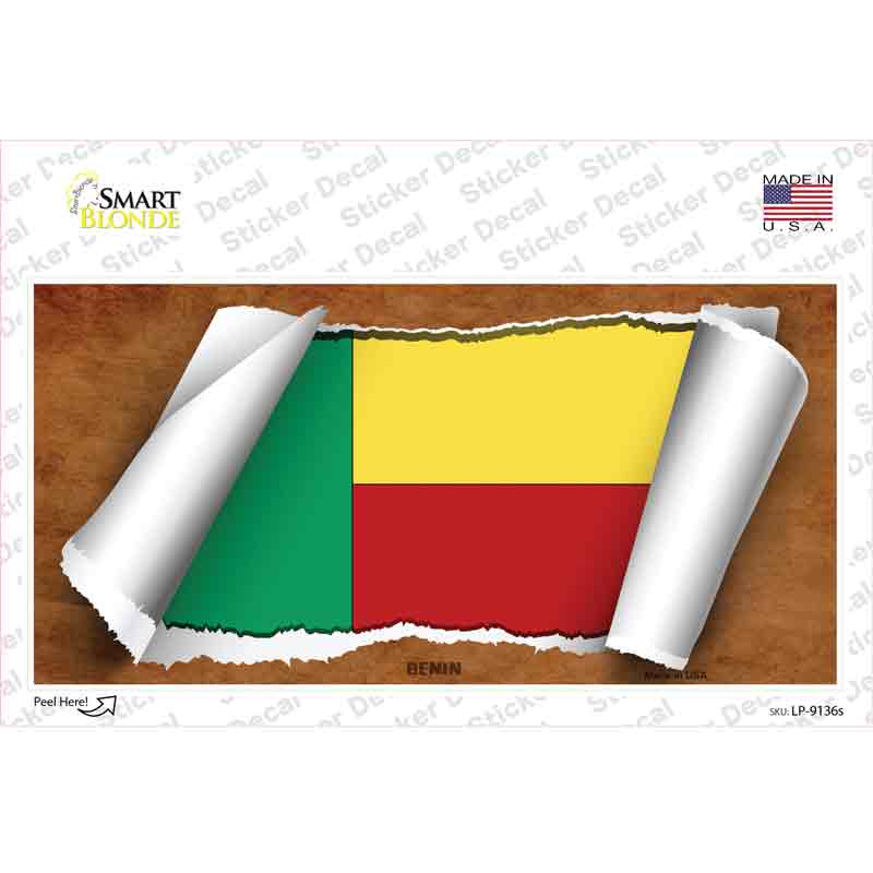 Banin Flag Scroll Novelty Sticker Decal