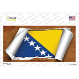 Bosnia-Herzegovina Flag Scroll Novelty Sticker Decal
