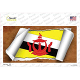 Brunei Flag Scroll Novelty Sticker Decal