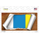 Canary Island Flag Scroll Novelty Sticker Decal