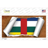 Central African Republic Flag Scroll Novelty Sticker Decal