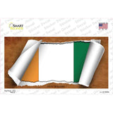 Cote DIvoire Flag Scroll Novelty Sticker Decal