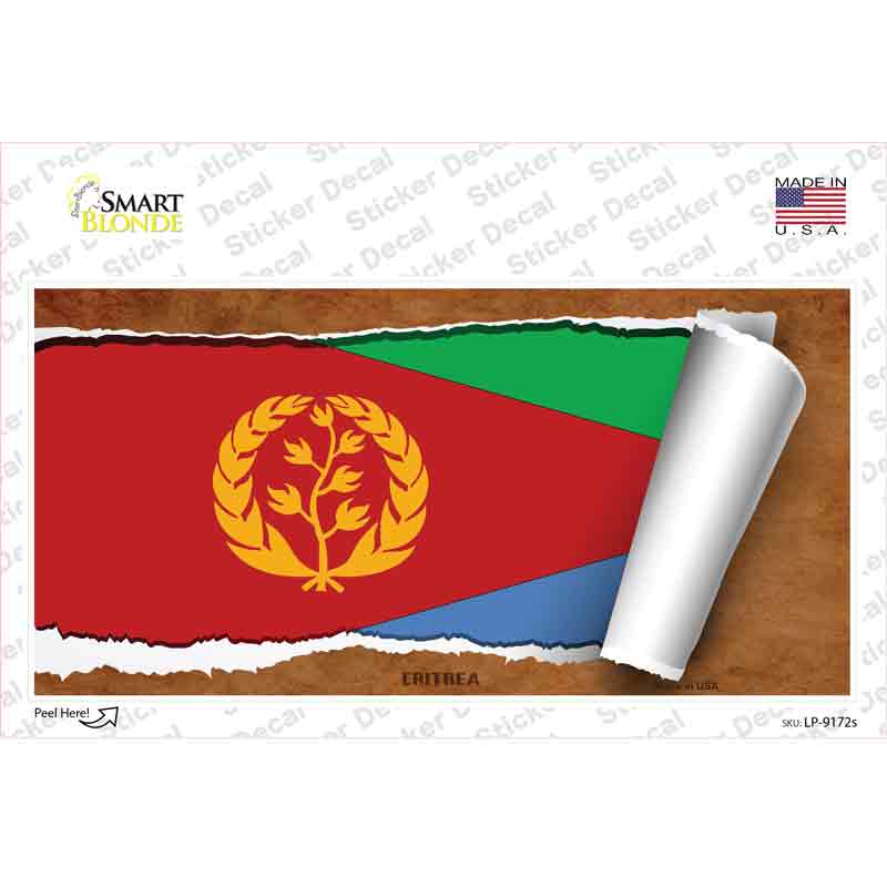 Eritrea Flag Scroll Novelty Sticker Decal