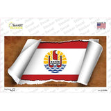 French Polynesia Flag Scroll Novelty Sticker Decal