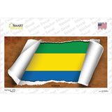 Gabon Flag Scroll Novelty Sticker Decal