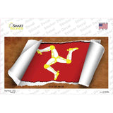 Isle of Man Flag Scroll Novelty Sticker Decal