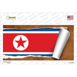 North Korea Flag Scroll Novelty Sticker Decal