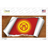 Kyrgyzstan Flag Scroll Novelty Sticker Decal