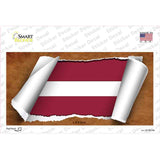 Latvia Flag Scroll Novelty Sticker Decal